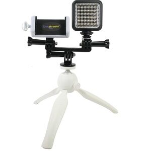 Smartphone & LED Light Tripod Setup for Live Stream